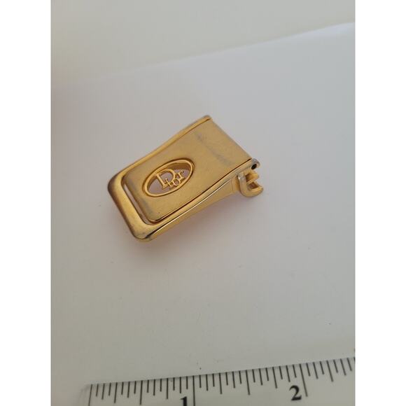 Christian Dior Gold Metal Belt Buckle Replacement Logo Slim Dress 1\